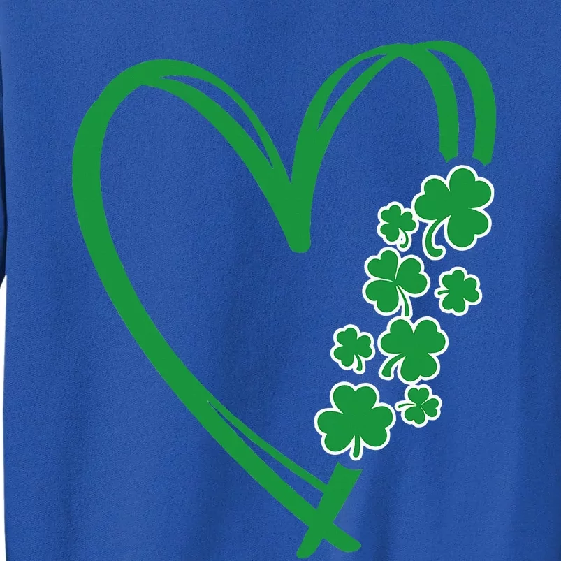 St Patricks Day Shamrock Irish Heart Saint Pattys Paddys Tall Sweatshirt