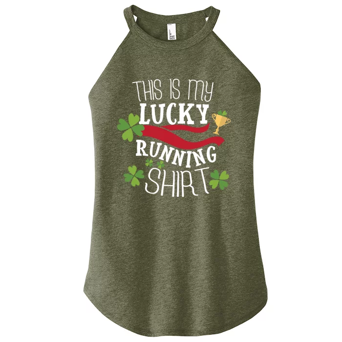 St Patricks Day Running Runner 5k Half Marathon Rce Gift Women’s Perfect Tri Rocker Tank