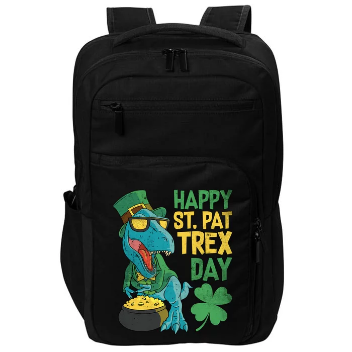 St Patrick's Day Happy St Patmeaningful Giftrex Day Tmeaningful Giftrex Dinosaur Impact Tech Backpack