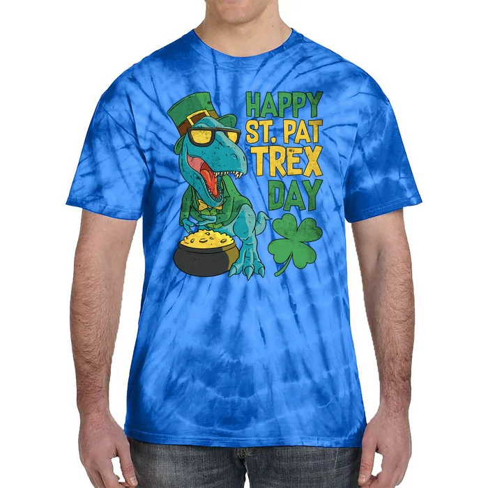 St Patrick's Day Happy St Patmeaningful Giftrex Day Tmeaningful Giftrex Dinosaur Tie-Dye T-Shirt