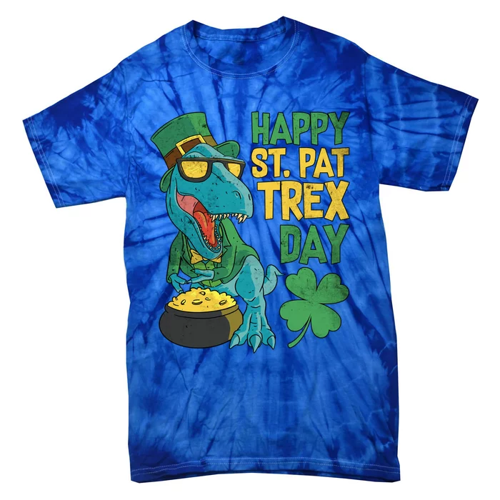 St Patrick's Day Happy St Patmeaningful Giftrex Day Tmeaningful Giftrex Dinosaur Tie-Dye T-Shirt