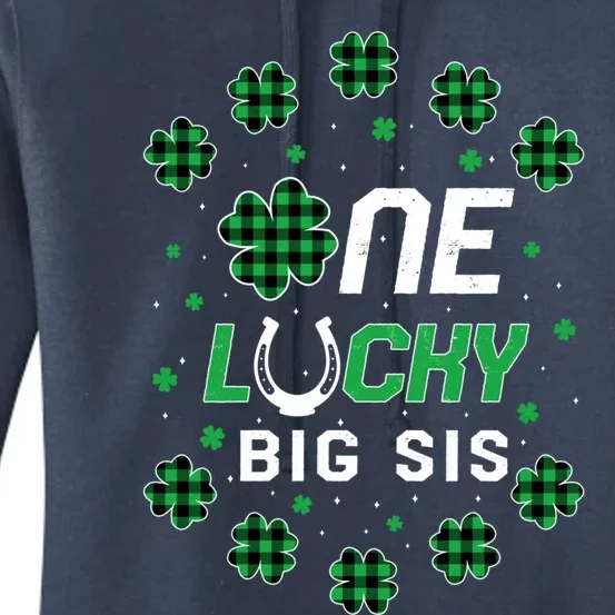 St Patricks Day Prek Kinder One Lucky Big Sis Great Gift Women's Pullover Hoodie