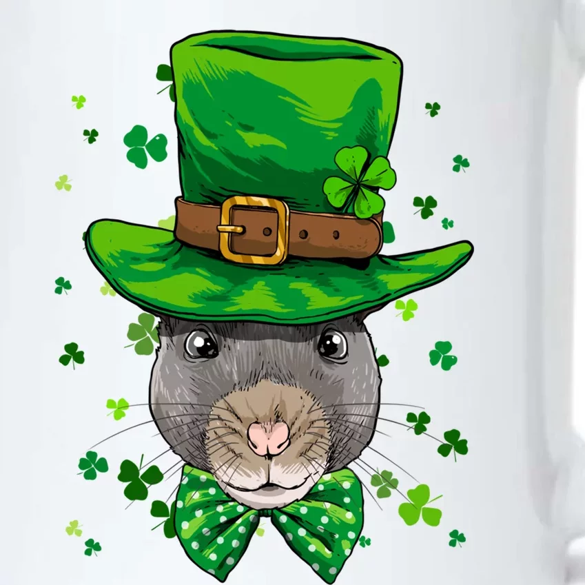 St Patrick's Day Leprechaun Rat Mouse Shamrock Rat Lover Gift Black Color Changing Mug