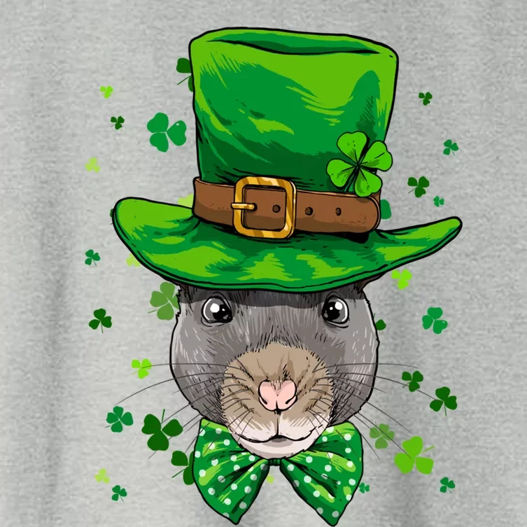 St Patrick's Day Leprechaun Rat Mouse Shamrock Rat Lover Gift Women's Crop Top Tee