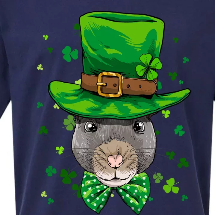 St Patrick's Day Leprechaun Rat Mouse Shamrock Rat Lover Gift Sueded Cloud Jersey T-Shirt