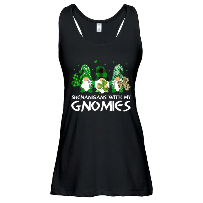 St Patricks Day Shenanigans With My Gnomies Gnomes Shamrock Ladies Essential Flowy Tank