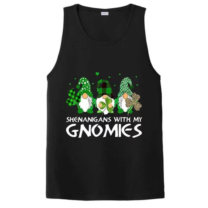 St Patricks Day Shenanigans With My Gnomies Gnomes Shamrock Performance Tank