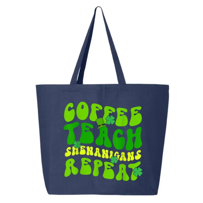 St Patrick's Day Coffee Teach Shenanigans Repeat 25L Jumbo Tote