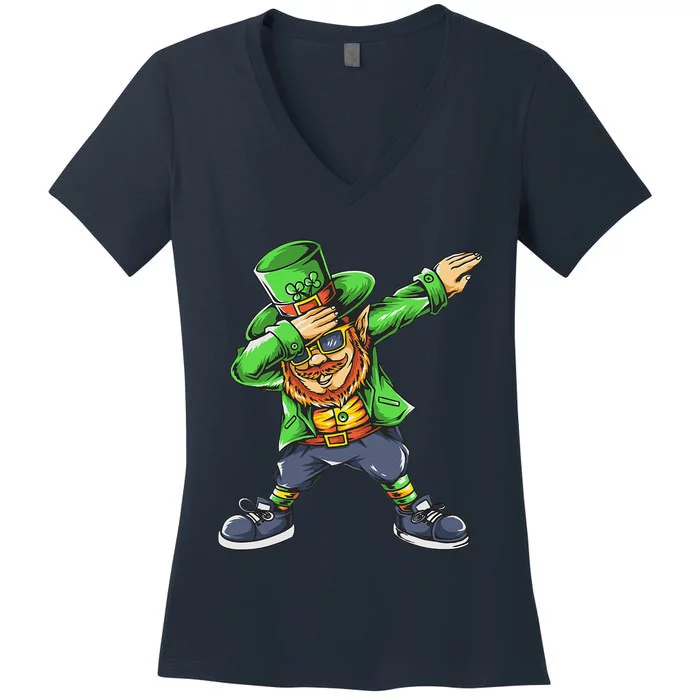 St Patricks Day Dabbing Leprechaun Dab Women's V-Neck T-Shirt