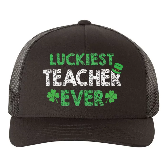 Saint Patrick's Day Luckiest Teacher Ever Funny Gift Yupoong Adult 5-Panel Trucker Hat