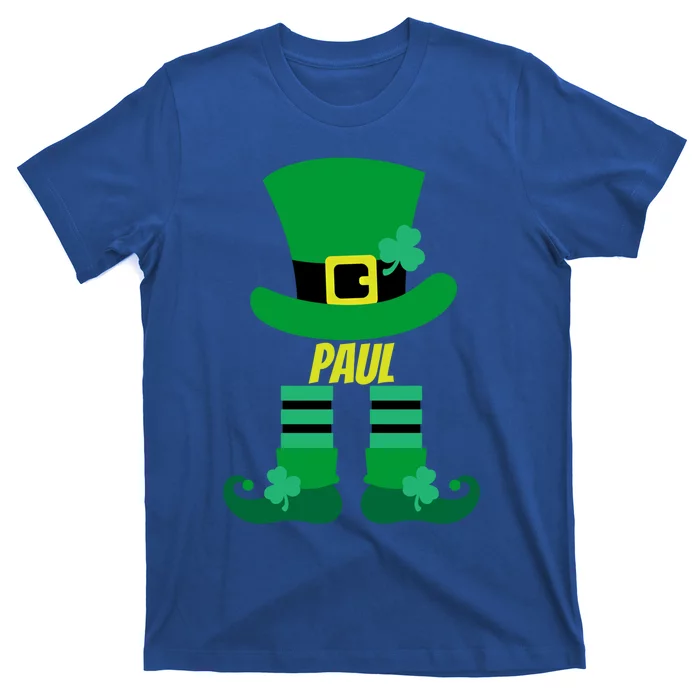 St Patricks Day Leprechaun Family Matching Name Paul Gift T-Shirt