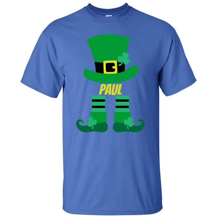 St Patricks Day Leprechaun Family Matching Name Paul Gift Tall T-Shirt