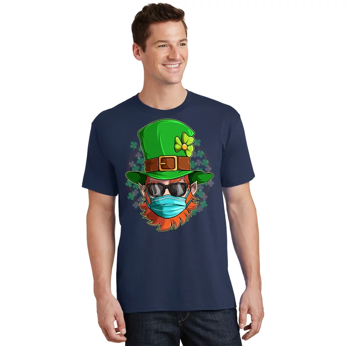 St Patricks Day Quarantined Masked Leprechaun T-Shirt