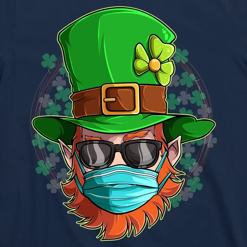 St Patricks Day Quarantined Masked Leprechaun T-Shirt