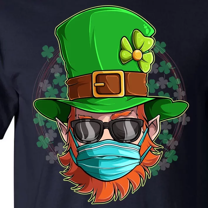 St Patricks Day Quarantined Masked Leprechaun Tall T-Shirt