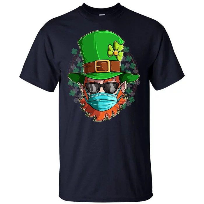 St Patricks Day Quarantined Masked Leprechaun Tall T-Shirt