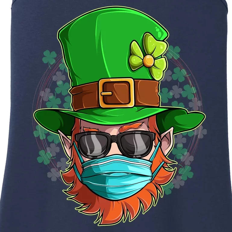 St Patricks Day Quarantined Masked Leprechaun Ladies Essential Tank