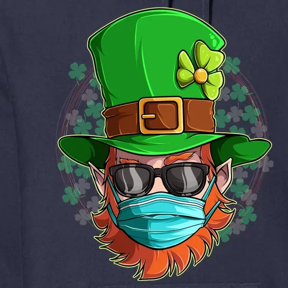 St Patricks Day Quarantined Masked Leprechaun Premium Hoodie