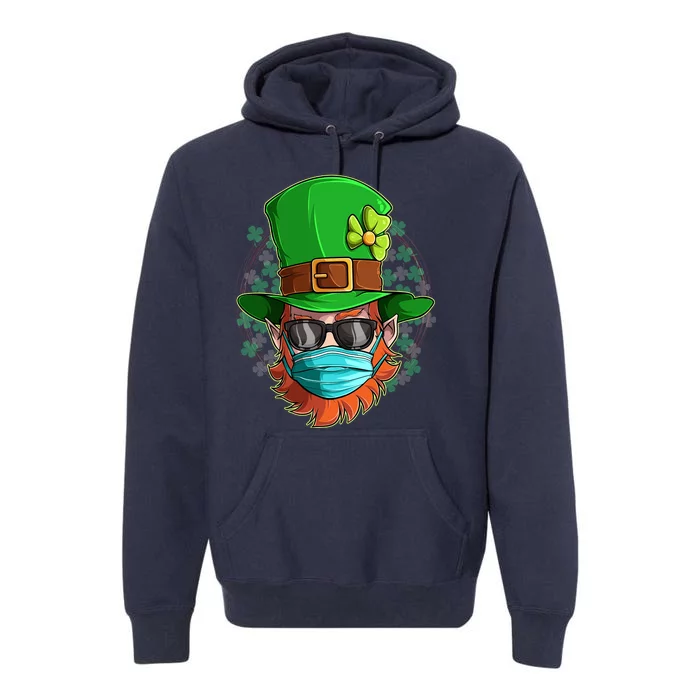 St Patricks Day Quarantined Masked Leprechaun Premium Hoodie