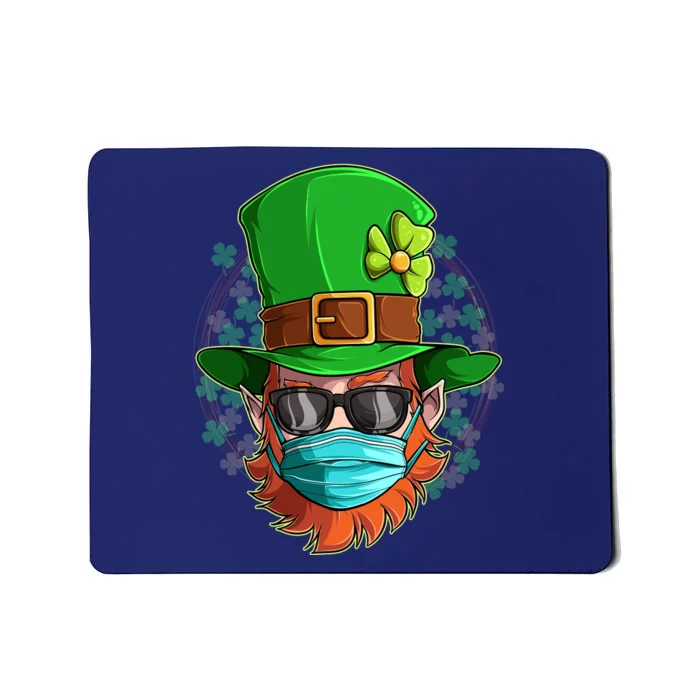 St Patricks Day Quarantined Masked Leprechaun Mousepad