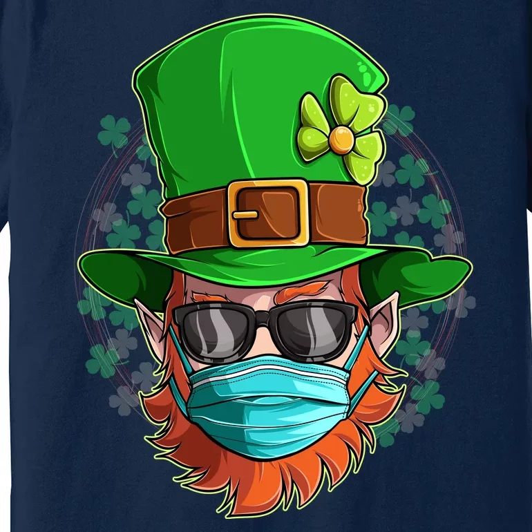 St Patricks Day Quarantined Masked Leprechaun Premium T-Shirt