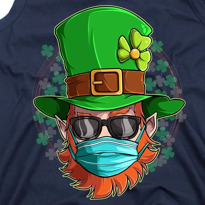 St Patricks Day Quarantined Masked Leprechaun Tank Top