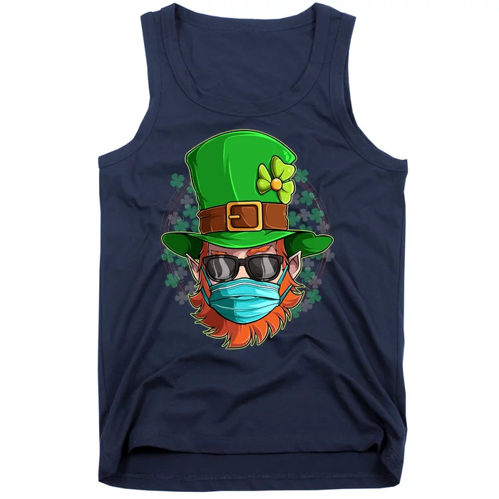 St Patricks Day Quarantined Masked Leprechaun Tank Top