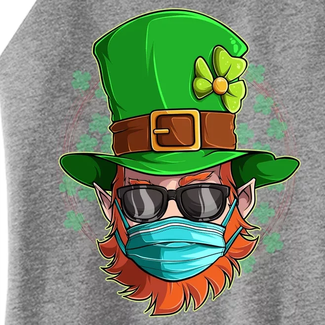 St Patricks Day Quarantined Masked Leprechaun Women’s Perfect Tri Rocker Tank