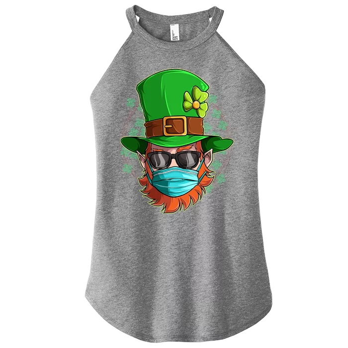 St Patricks Day Quarantined Masked Leprechaun Women’s Perfect Tri Rocker Tank