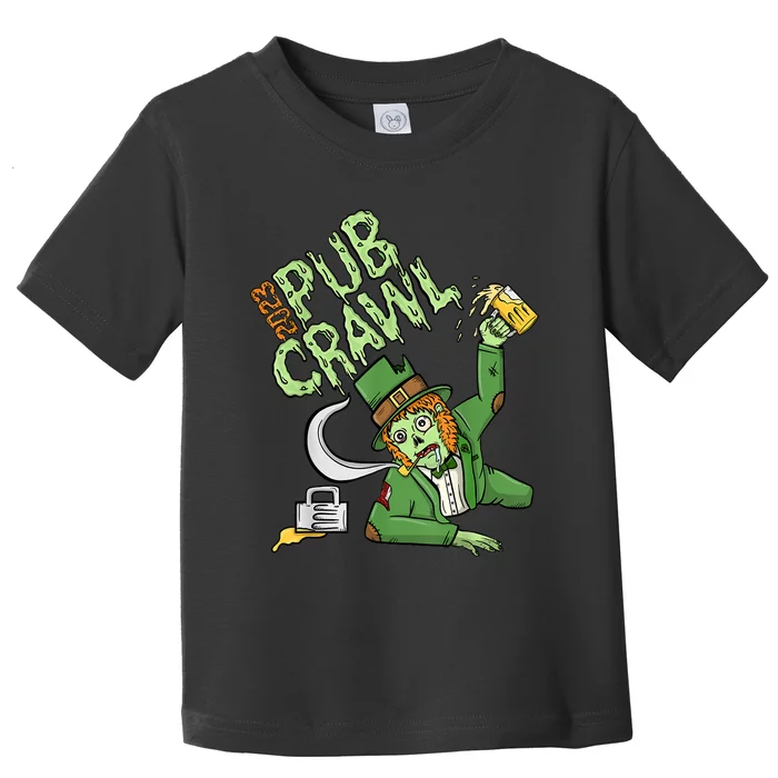 St. Patrick's Day Pub Crawl Beer Drinking Zombie Leprechaun Toddler T-Shirt