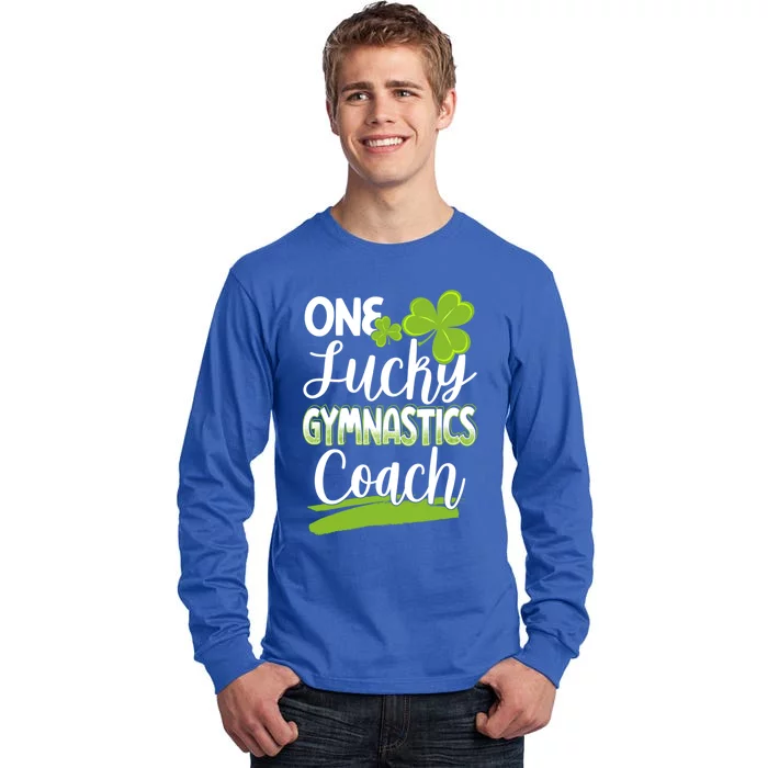 St Patricks Day Gift For Gymnastics Coach One Lucky Gift Tall Long Sleeve T-Shirt