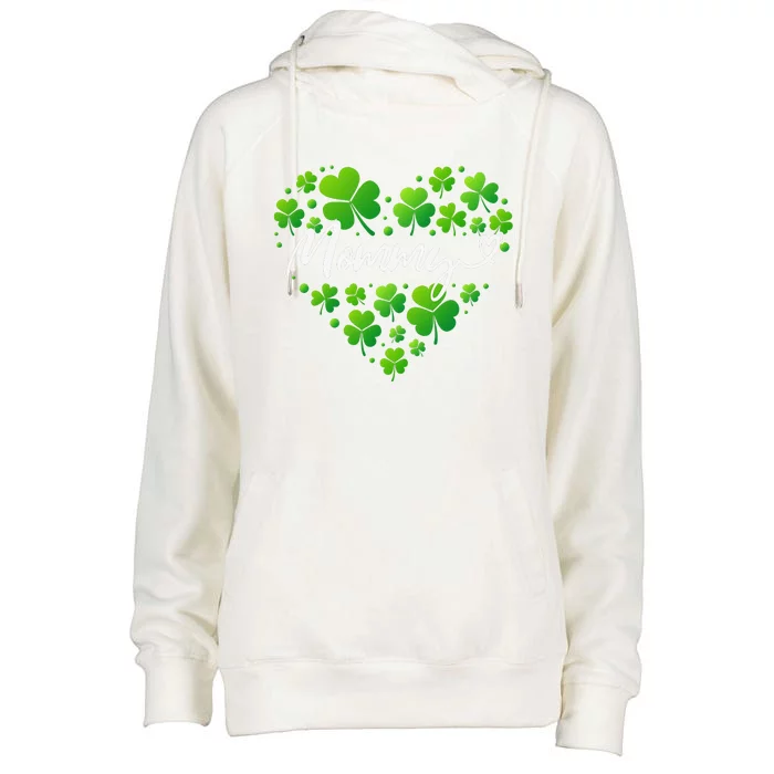 St Patricks Day Mommy For Women Grandma Mommy Gifts Womens Funnel Neck Pullover Hood