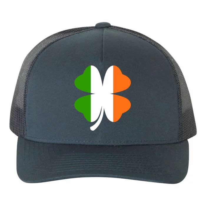 St Patricks Day Cute Gift Four Leaf Clover Shamrock Irish Flag Gift Yupoong Adult 5-Panel Trucker Hat