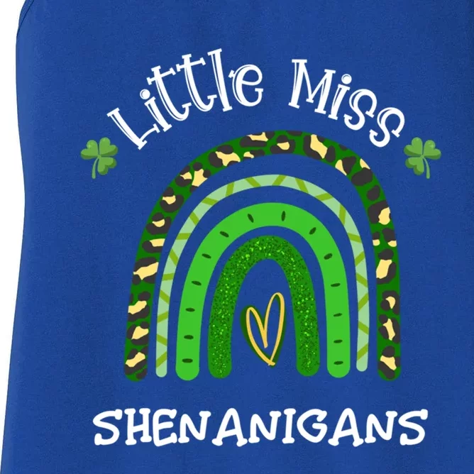 St Patrick's Day Rainbow Little Miss Shenanigans Great Gift Women's Racerback Tank