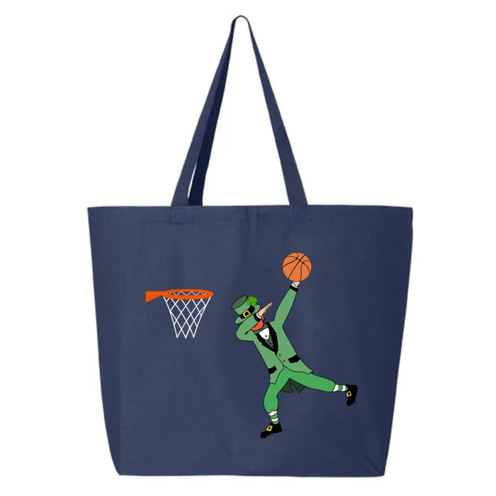 St Patricks Day Basketball Dunking Leprechaun Dab Slam Dunk Great Gift 25L Jumbo Tote