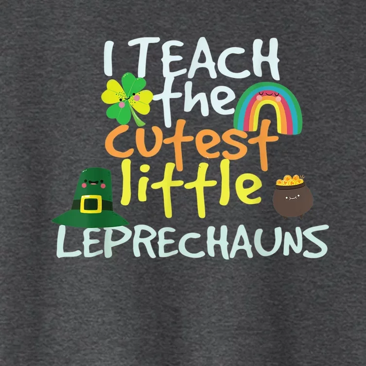 St. Patricks Day Teacher Cutest Little Leprechauns 1st Grade Women's Crop Top Tee