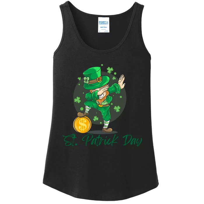 St Patricks Day Dabbing Leprechaun Boys Girls Men Dab Dance Ladies Essential Tank