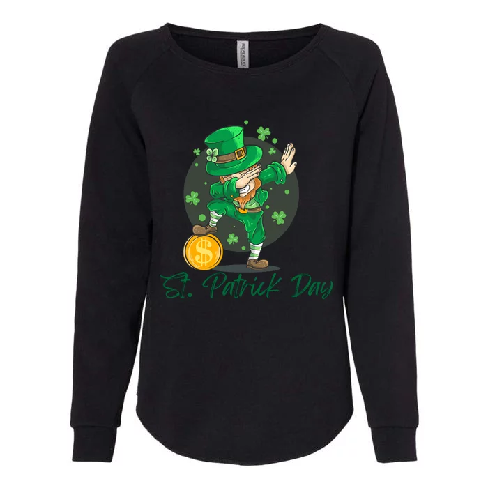 St Patricks Day Dabbing Leprechaun Boys Girls Men Dab Dance Womens California Wash Sweatshirt