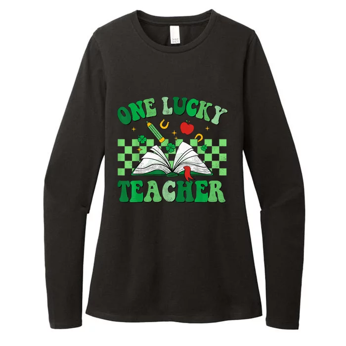 St Patricks Day Teacher Shirt One Lucky Teacher Shamrock Womens CVC Long Sleeve Shirt