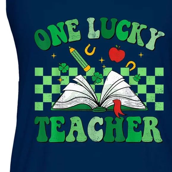 St Patricks Day Teacher Shirt One Lucky Teacher Shamrock Ladies Essential Flowy Tank