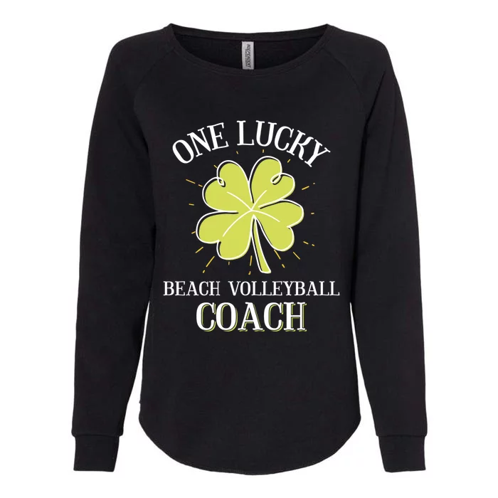 St Patricks Day Cool Gift Lucky Beach Volleyball Coach Gift Womens California Wash Sweatshirt