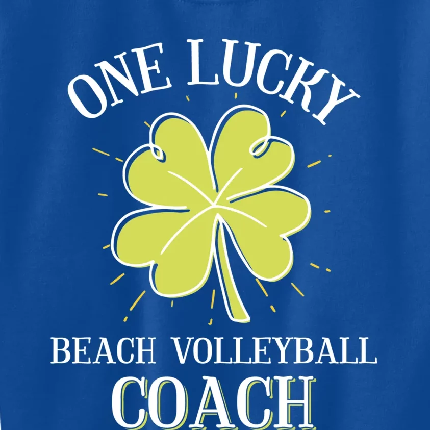 St Patricks Day Cool Gift Lucky Beach Volleyball Coach Gift Kids Sweatshirt