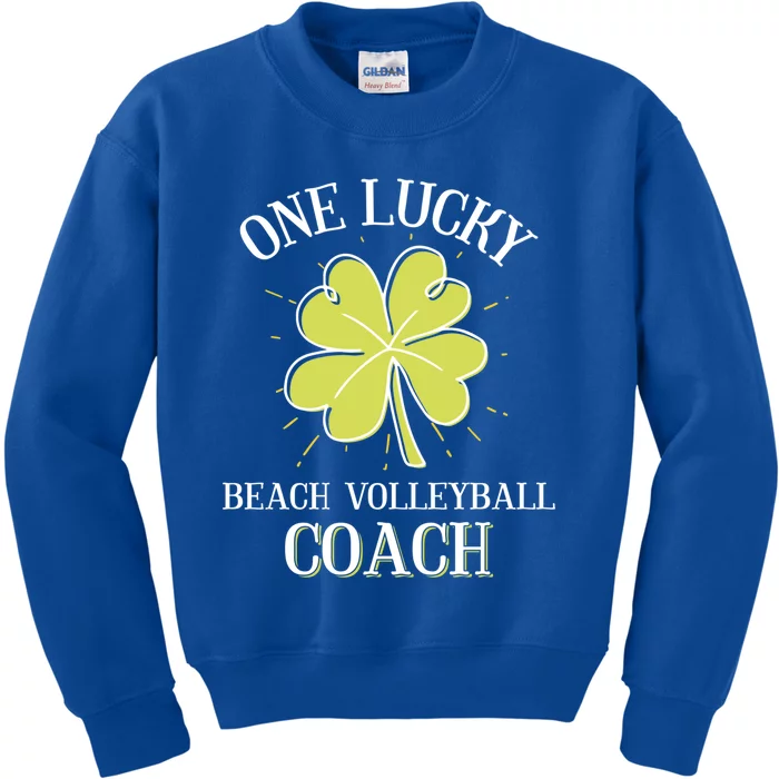 St Patricks Day Cool Gift Lucky Beach Volleyball Coach Gift Kids Sweatshirt