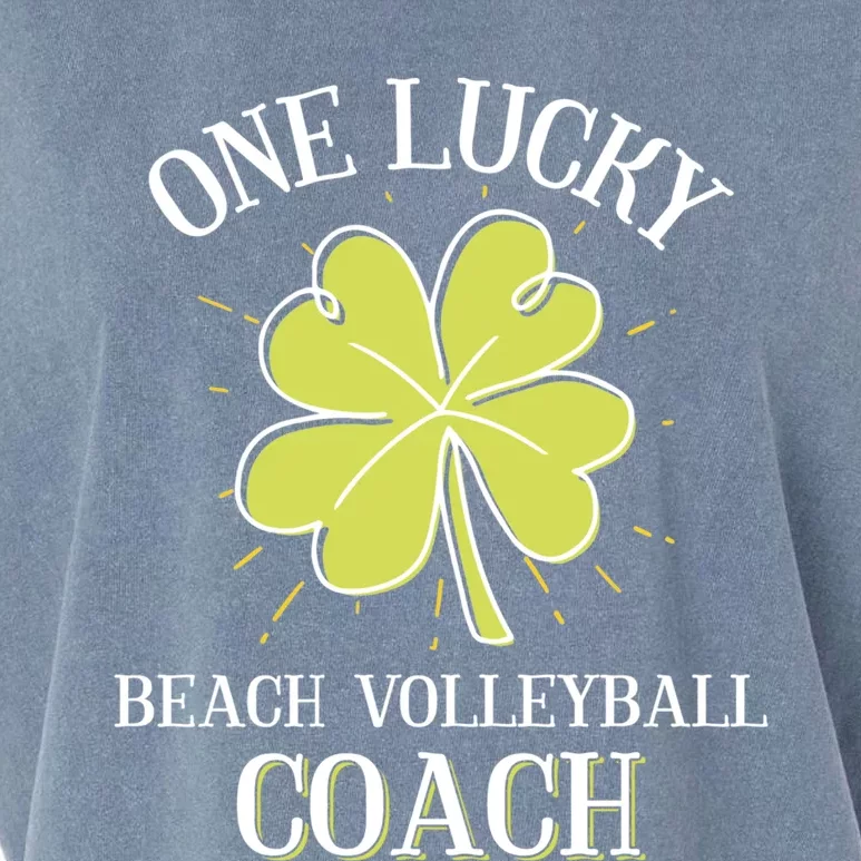 St Patricks Day Cool Gift Lucky Beach Volleyball Coach Gift Garment-Dyed Women's Muscle Tee