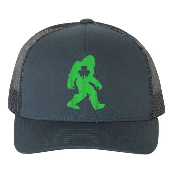 St Patricks Day Bigfoot Sasquatch Shamrock Yupoong Adult 5-Panel Trucker Hat