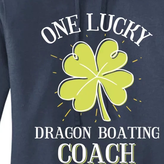 St Patricks Day Cool Gift Lucky Dragon Boating Coach Gift Women's Pullover Hoodie