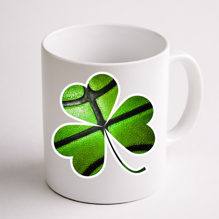 St Patricks Day Play Basketball Shamrock Gift Front & Back Coffee Mug