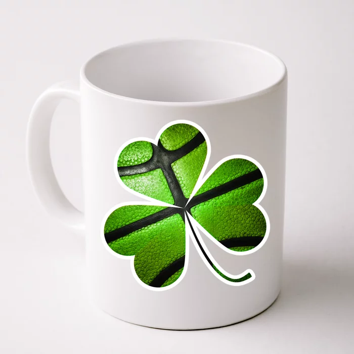 St Patricks Day Play Basketball Shamrock Gift Front & Back Coffee Mug