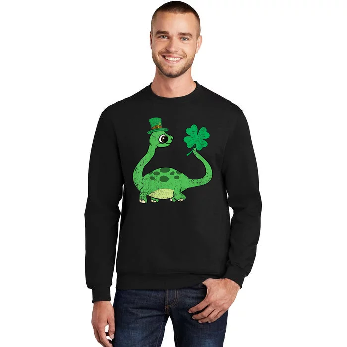 St Patricks Day Brontosaurus Shamrock Sweatshirt