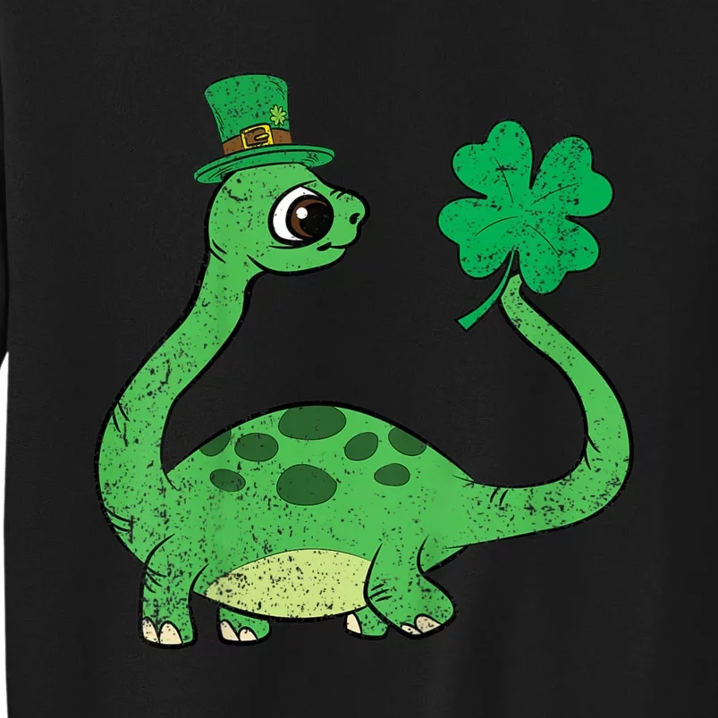 St Patricks Day Brontosaurus Shamrock Sweatshirt